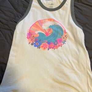 Natural Life retro style Surf wave tank top size Medium